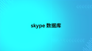 skype 数据库