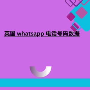 英国 whatsapp 电话号码数据