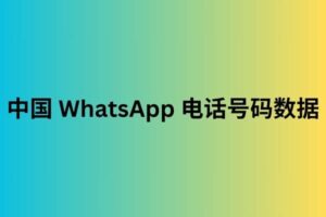 中国 WhatsApp 电话号码数据