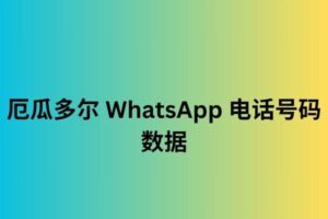 厄瓜多尔 WhatsApp 电话号码数据