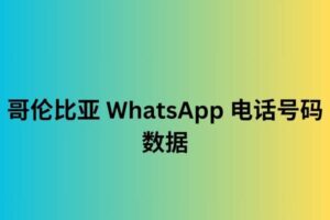 哥伦比亚 WhatsApp 电话号码数据