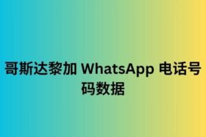 哥斯达黎加 WhatsApp 电话号码数据