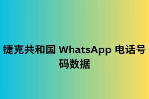 捷克共和国 WhatsApp 电话号码数据