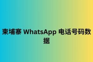 柬埔寨 WhatsApp 电话号码数据