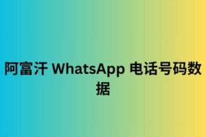 阿富汗 WhatsApp 电话号码数据