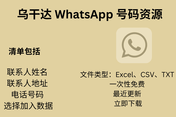 乌干达 WhatsApp 号码资源