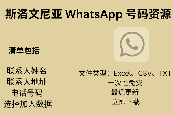 斯洛文尼亚 WhatsApp 号码资源