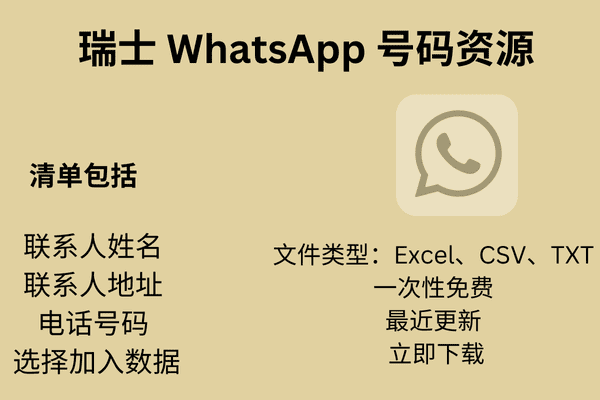 瑞士 WhatsApp 号码资源