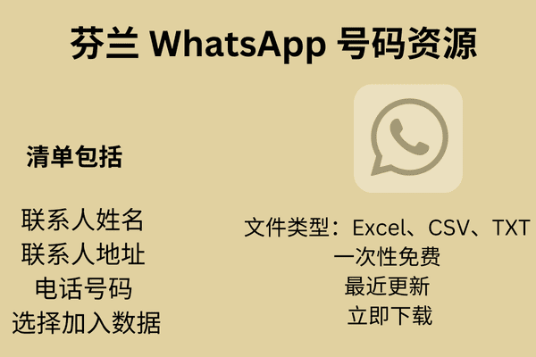 芬兰 WhatsApp 号码资源