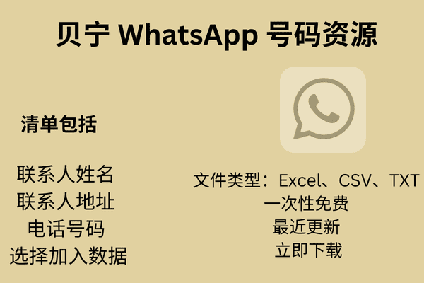 贝宁 WhatsApp 号码资源